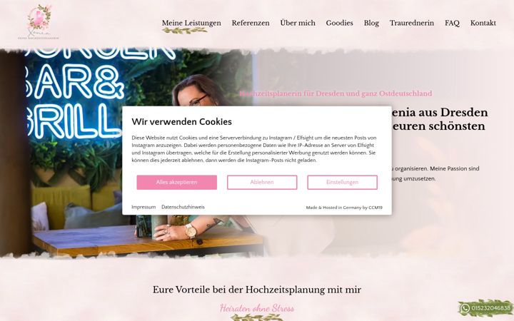 Screenshot of deinehochzeitsplanerin.com