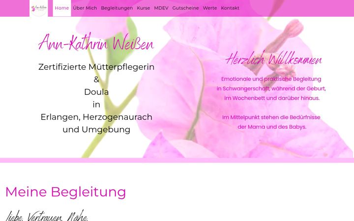 Screenshot of deinemuetterpflege-annkathrin.de