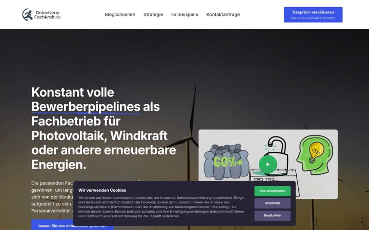 Screenshot of deineneuefachkraft.de