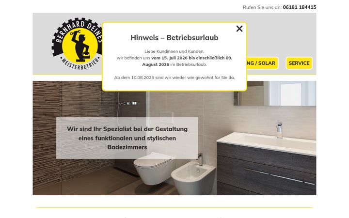 Screenshot of deines-haustechnik.de
