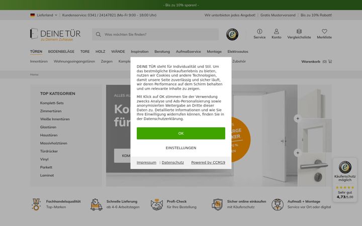 Screenshot of deinetuer.de