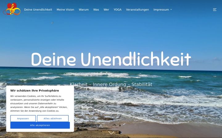 Screenshot of deineunendlichkeit.de