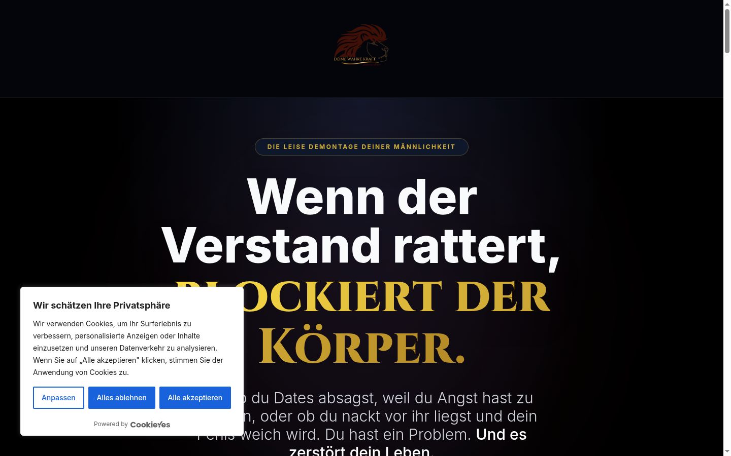 Screenshot tal-banner tal-kunsens muri qabel kwalunkwe interazzjoni