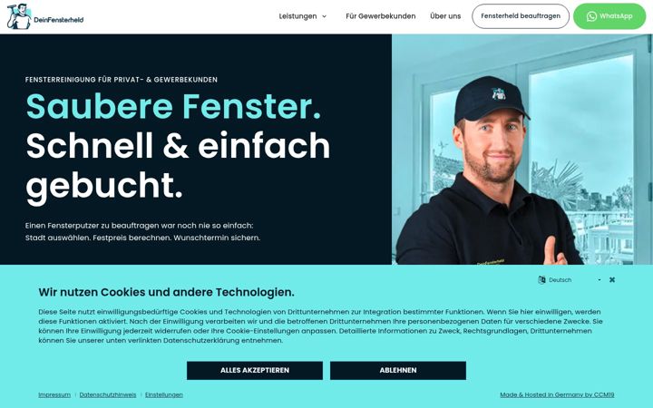 Screenshot of deinfensterheld.de