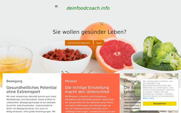 Captura de pantalla de deinfoodcoach.info