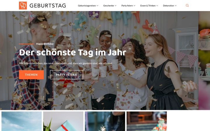 Screenshot of deingebursttag123.de