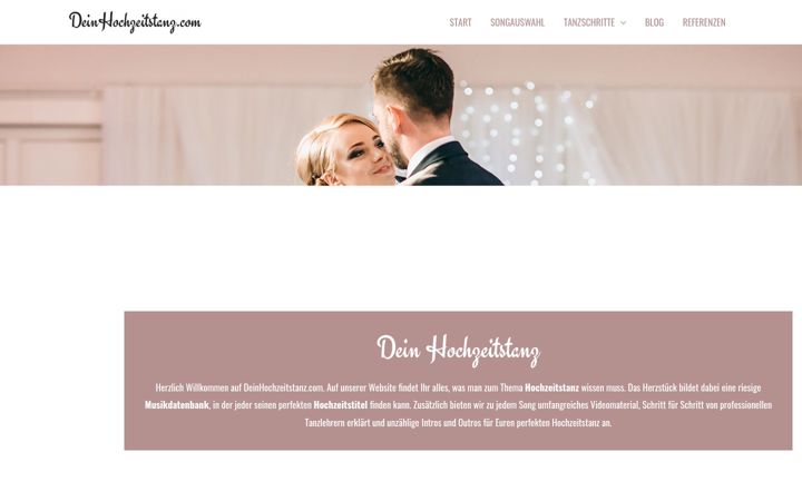 Screenshot of deinhochzeitstanz.com