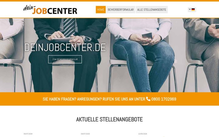 Screenshot of deinjobcenter.de