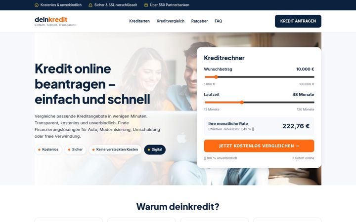 Screenshot of deinkredit.net