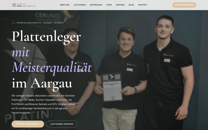 Screenshot of deinplattenleger.ch