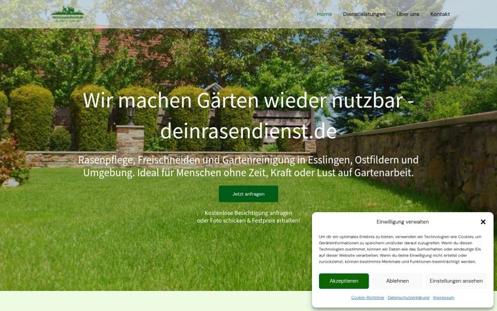 Screenshot of deinrasendienst.de