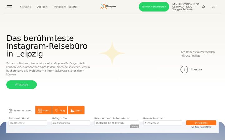 Screenshot of deinreiseangebot.de
