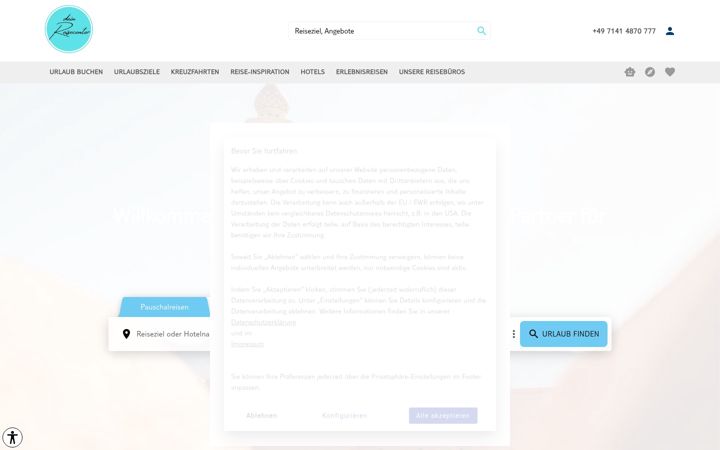 Screenshot of deinreisecenter.de