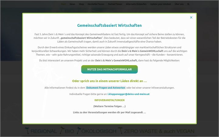 Screenshot of deins-und-meins.at