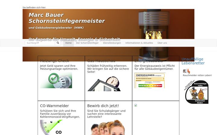 Screenshot of deinschornsteinfeger.de