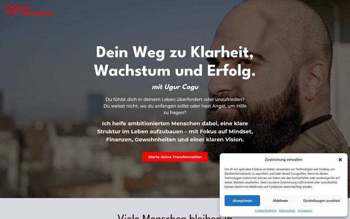 Screenshot of deinsparringpartner.com