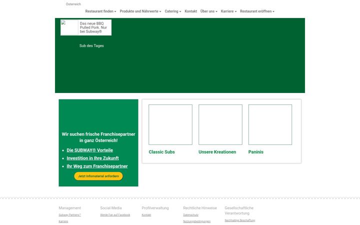 Screenshot of deinsubway.at