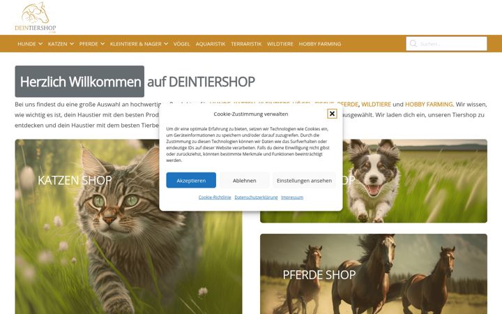 Screenshot of deintiershop.com