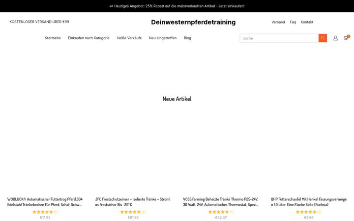 Screenshot of deinwesternpferdetraining.de