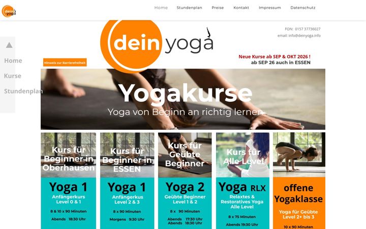 Captura de pantalla de deinyoga.info