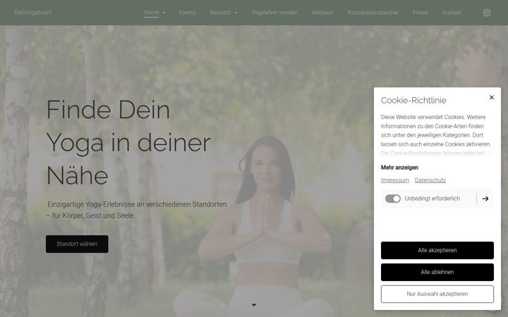 Screenshot of deinyogaevent.com