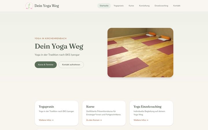 Screenshot of deinyogaweg.de
