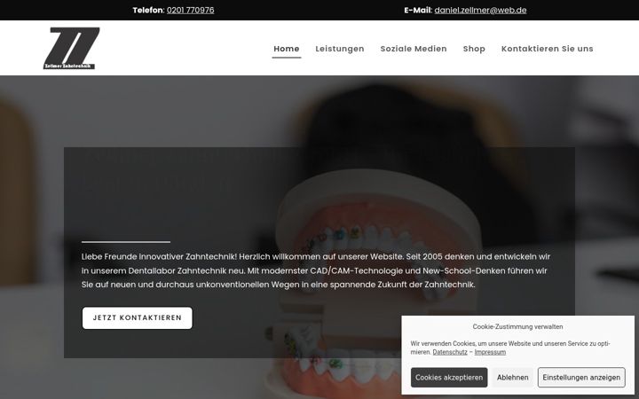 Screenshot of deinzahntechniker.de