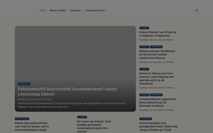 Screenshot of deinzeonline.be