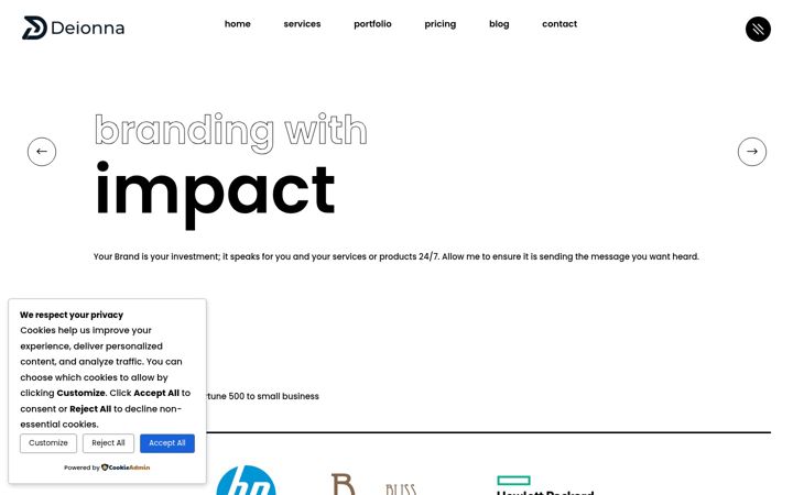 Screenshot of deionna.com