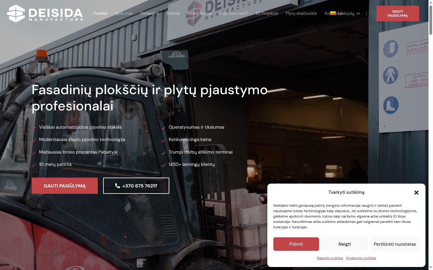 Snímek obrazovky baneru souhlasu zobrazeného před jakoukoli interakcí