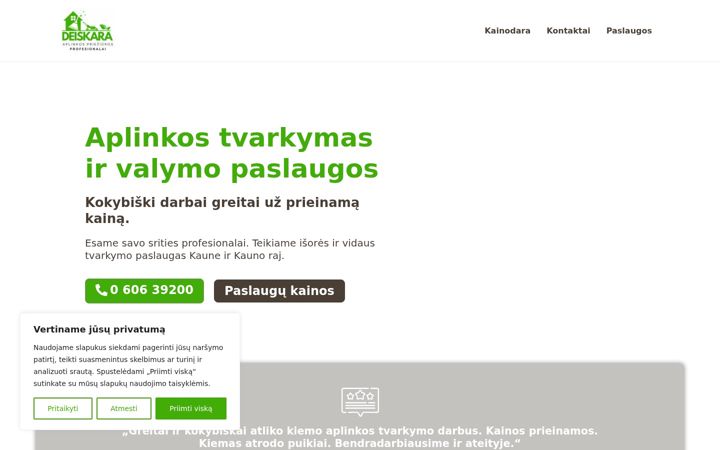 Screenshot ta' deiskara.lt