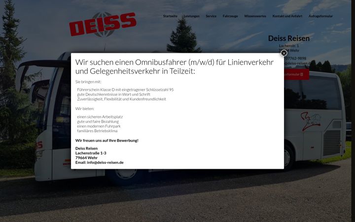 Screenshot of deiss-reisen.de