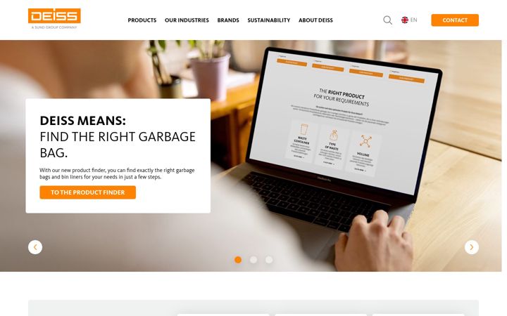 Screenshot of deiss.eu