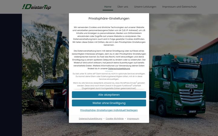 Screenshot of deistertop.de