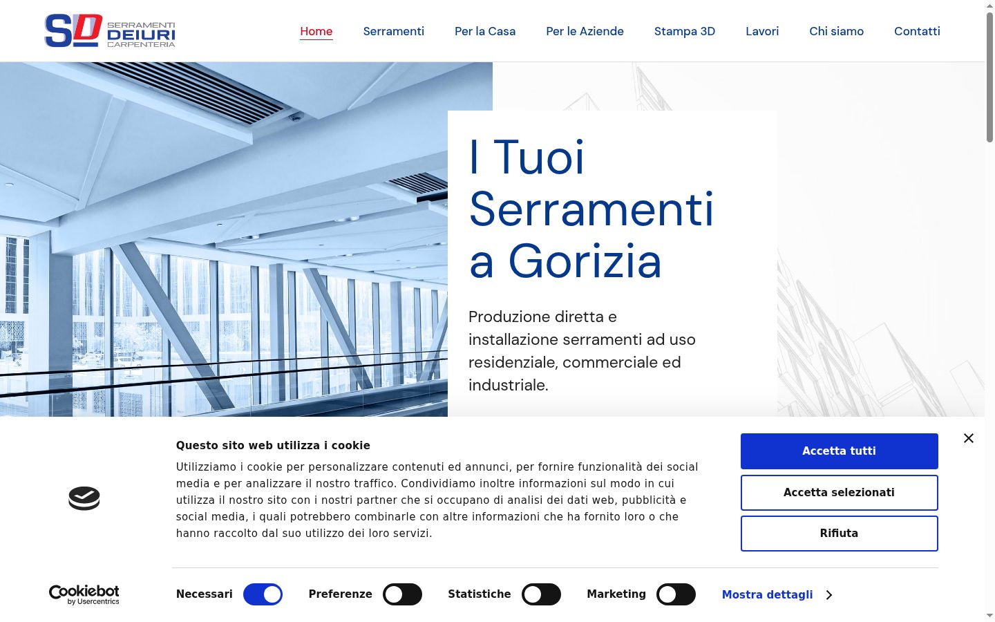 Captura de ecrã do banner de consentimento apresentado antes de qualquer interação