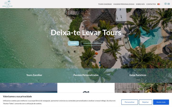 Screenshot of deixatelevartours.com