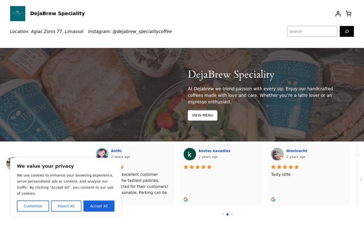 Screenshot of dejabrewspeciality.com