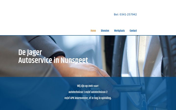 Screenshot di dejagerautoservice.nl