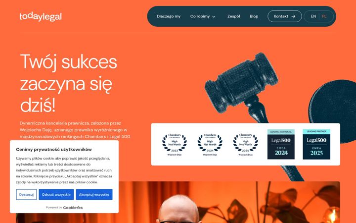 Snímek obrazovky dejalaw.pl