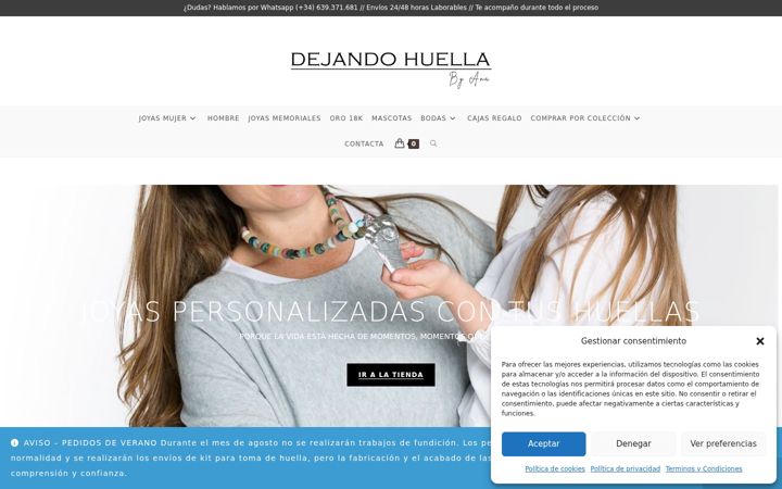 Screenshot of dejandohuellajoyas.com