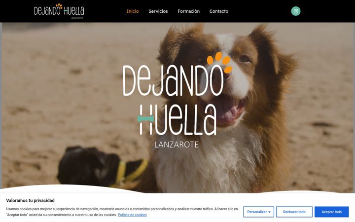 Snimka zaslona za dejandohuellalanzarote.es