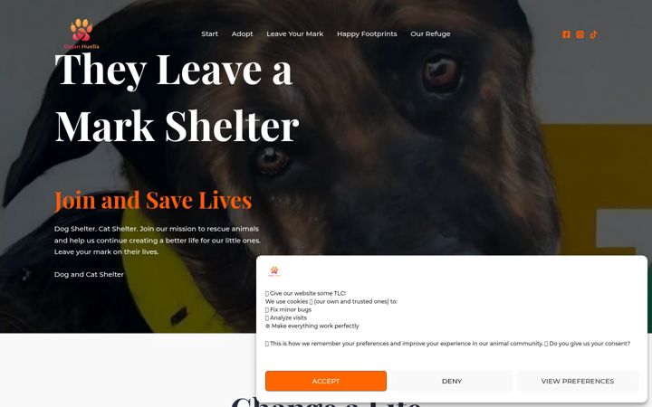 Screenshot of dejanhuella.org