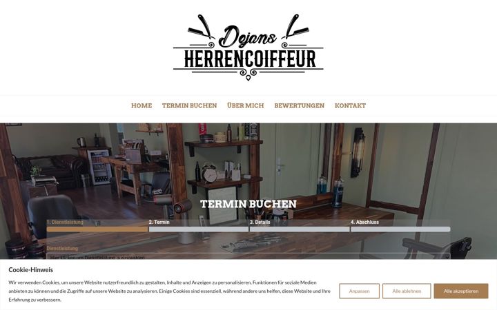 Screenshot of dejans-herrencoiffeur.ch