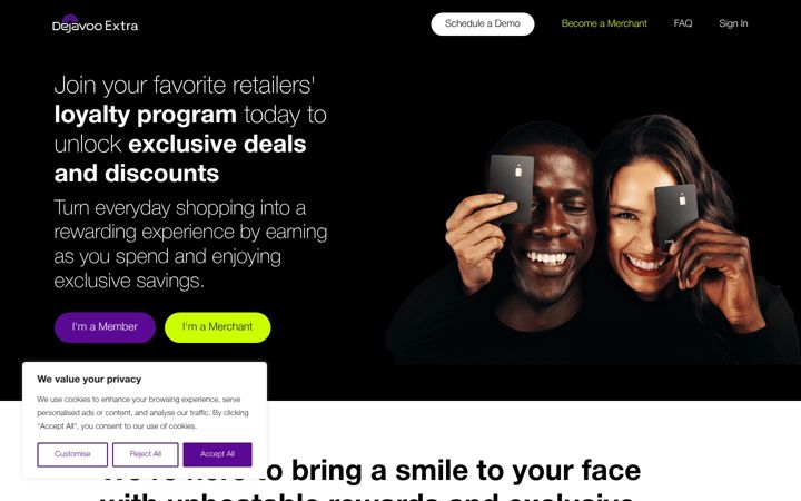 Screenshot of dejavooextra.com