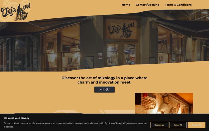 Screenshot of dejavubar.be