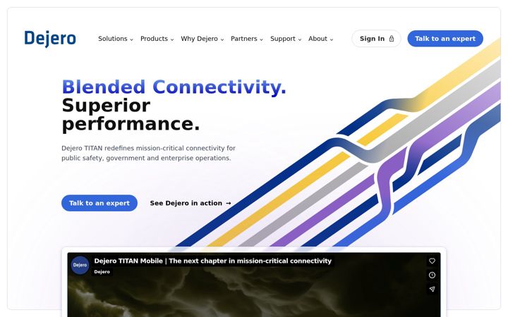 Screenshot of dejero.com
