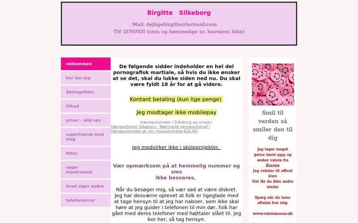 Screenshot of dejligebirgitte.dk