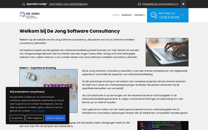 Zrzut ekranu dejong-swconsultancy.nl