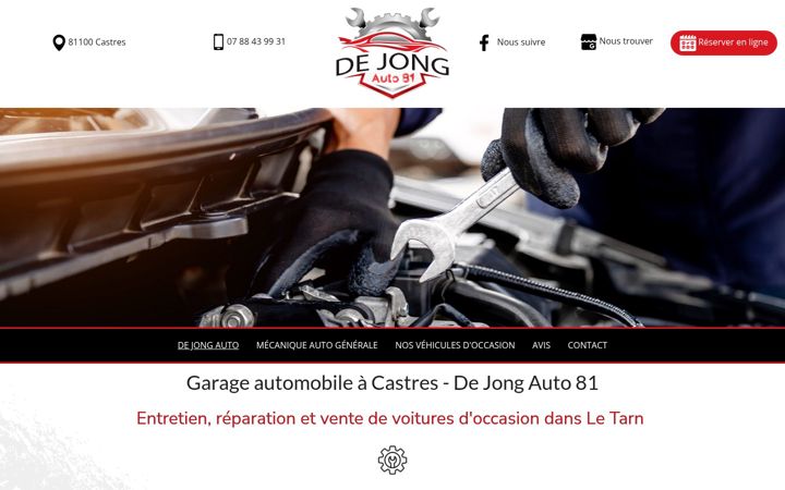 Screenshot of dejongauto.fr