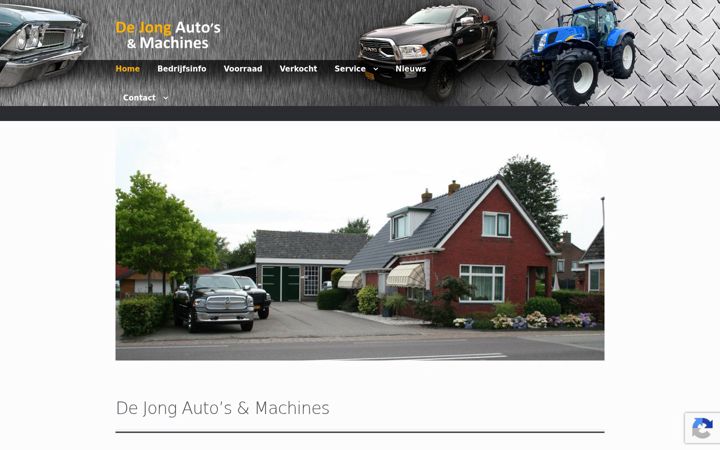 Zrzut ekranu dejongautosenmachines.nl